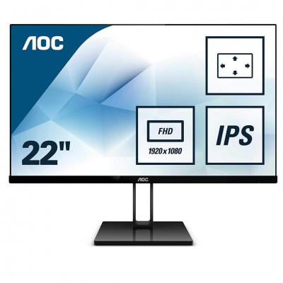 Monitor LED AOC 22V2Q FHD Black