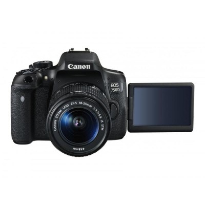 Camera foto Canon DSLR EOS 750D + EF-S 18-55 IS STM Black
