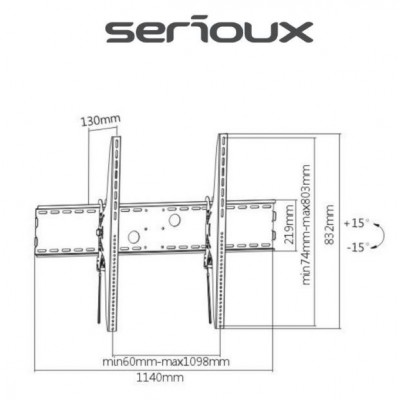 Suport perete Serioux LCD - Plasma 60"-100" SRXA-TV100T